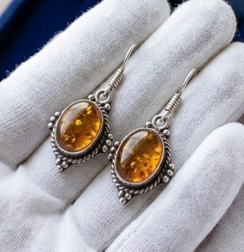 Handmade baltic amber dangle - handmade,